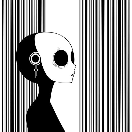 'Barcode' Screen Print Poster
