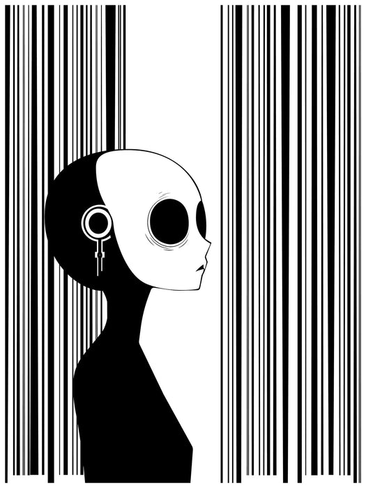 'Barcode' Screen Print Poster