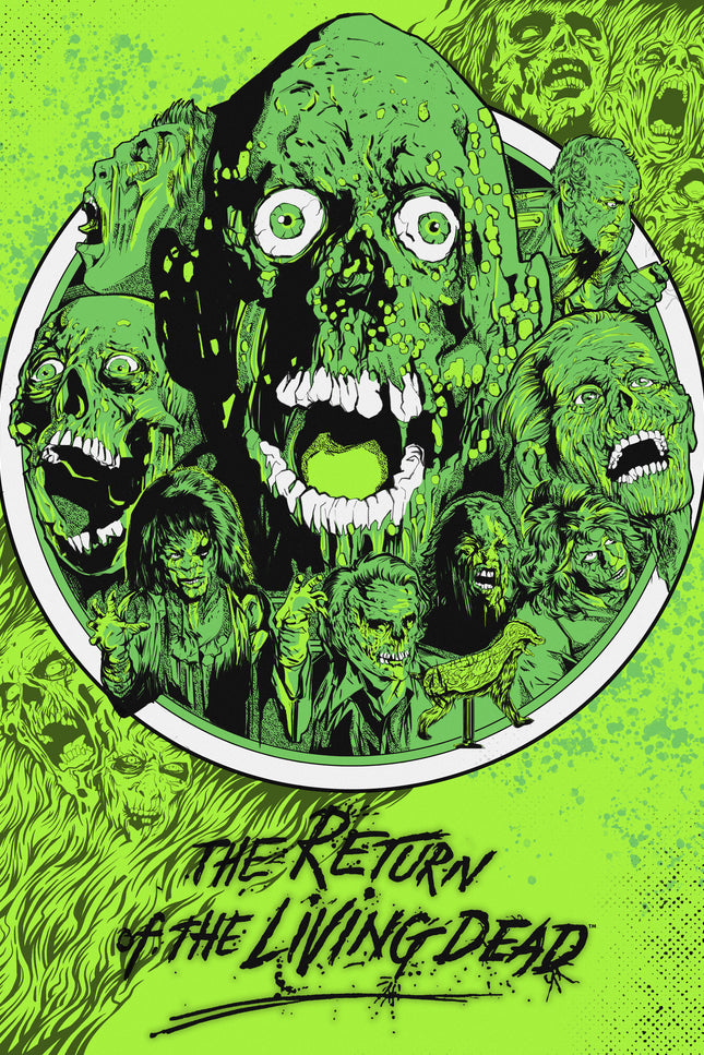 Return of the Living Dead Zombie Poster - Green Variant