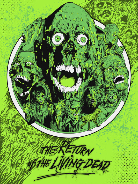 Return of the Living Dead Zombie Poster - Green Variant