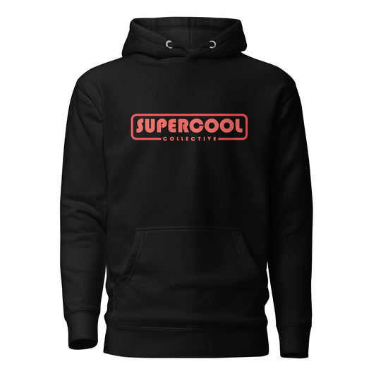 Front view of Supercool Collective Unisex Hoodie